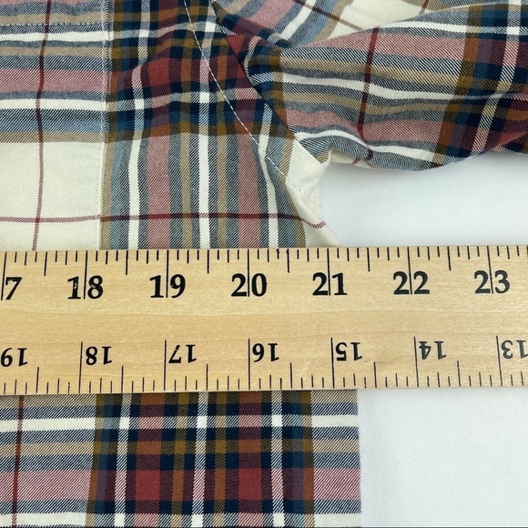 Orvis Button Up Shirt Mens Medium White Red Plaid Long Sleeve - Picture 7 of 9
